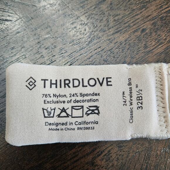 ThirdLove 24/7 Classic Wireless Bra Womens Size 32B1/2 Nude Tan Seamless Stretch - Picture 8 of 8